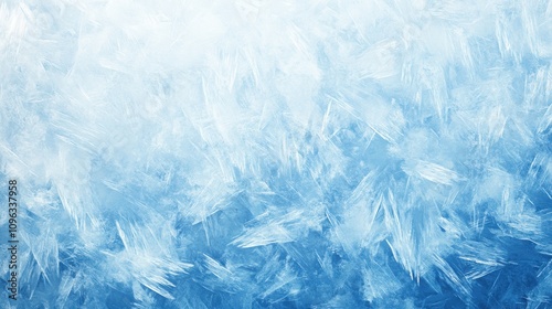 Wallpaper Mural Intricate frost patterns on a winter window create a serene, icy blue backdrop. Torontodigital.ca
