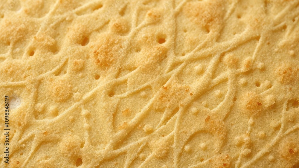 Close-up shot of a crispy wafer textured surface with intricate patterns, crispy Close-up shot of a crispy wafer textured surface with intricate patterns, crispy