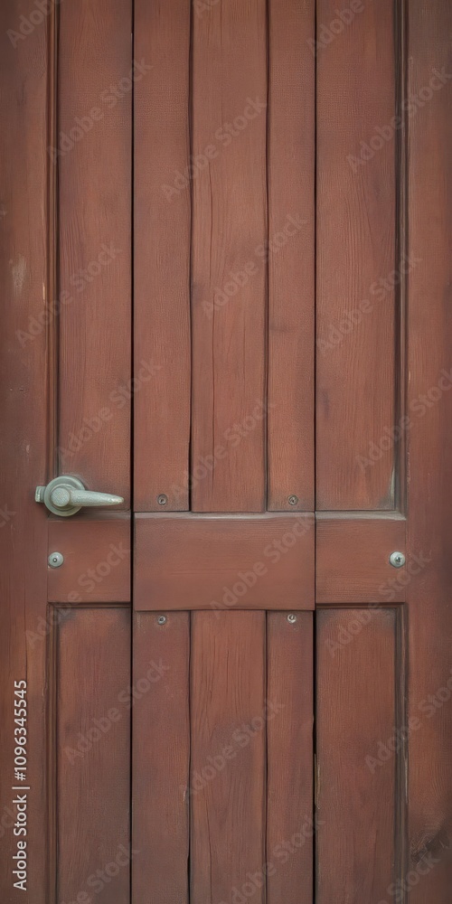 Close-up shot of a weathered wooden door with a rich, warm texture tone, weathered