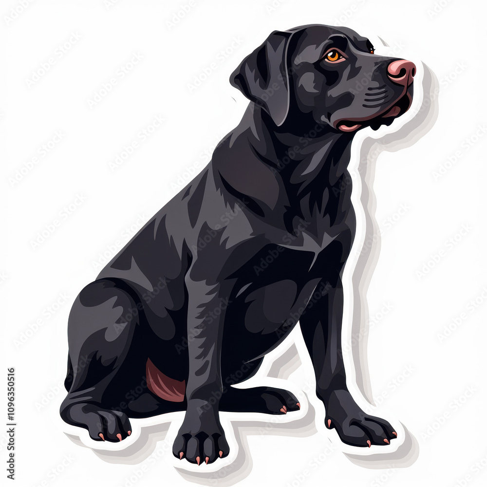 Fototapeta premium Labrador dog sticker design