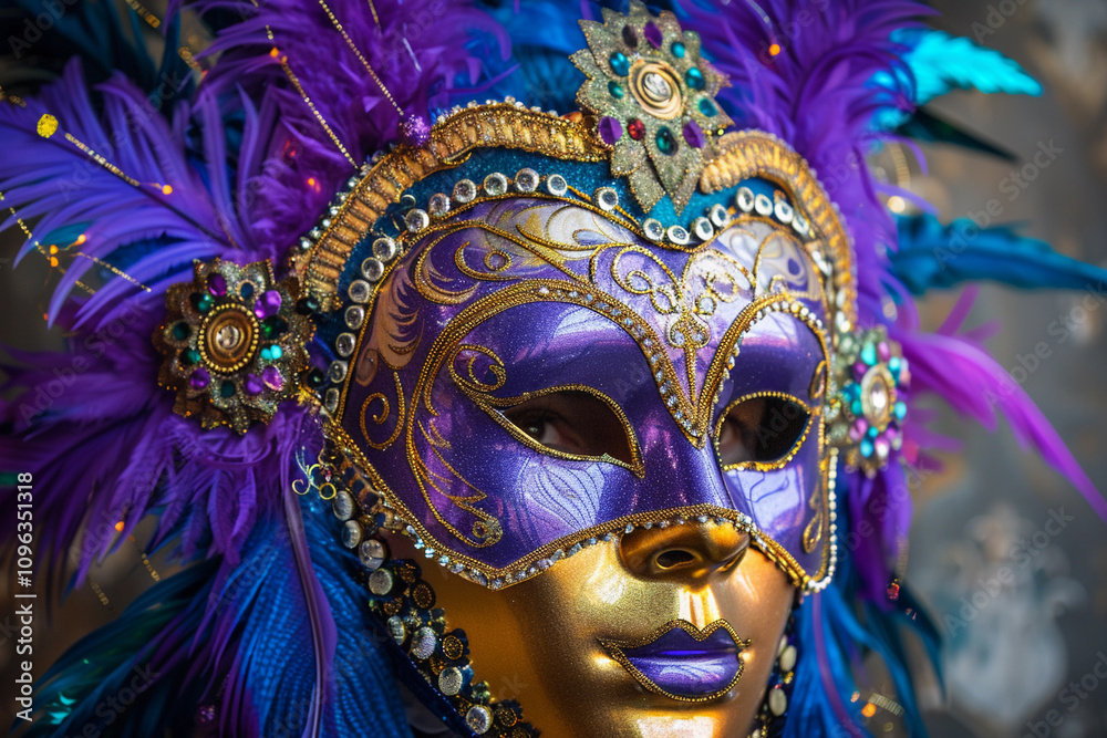 Beautiful greeting card with bright holiday composition for happy celebrate mardi gras