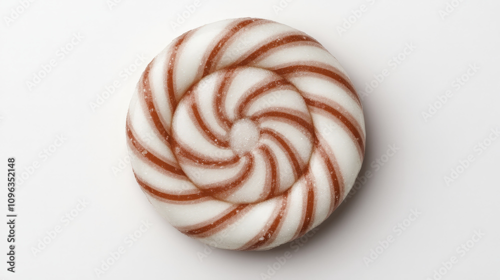 Swirled red and white candy with glossy finish, perfect for holidays Swirled red and white candy with glossy finish, perfect for holidays