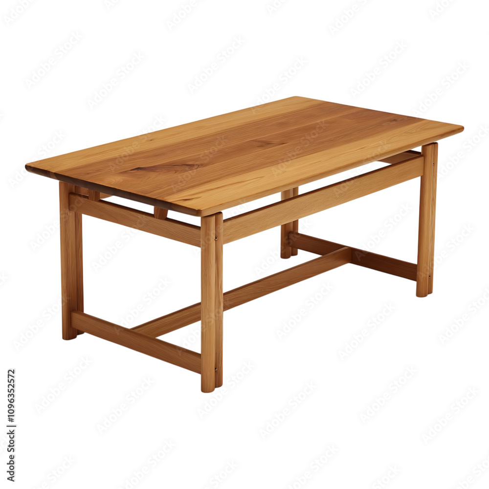 Contemporary rectangular wooden table with a modern, clean design Contemporary rectangular wooden table with a modern, clean design