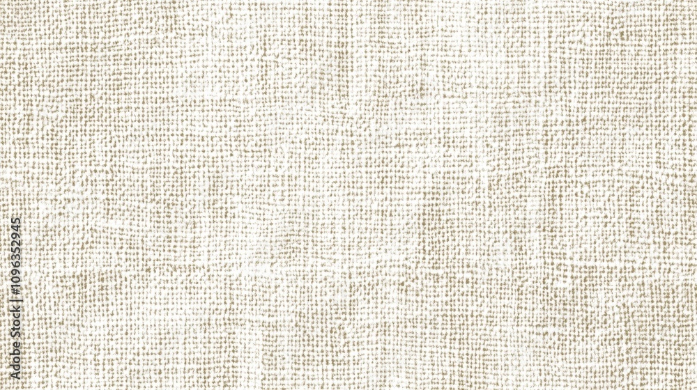 Fototapeta premium A close-up of textured beige linen fabric, showcasing its natural fibers and subtle weave patterns.