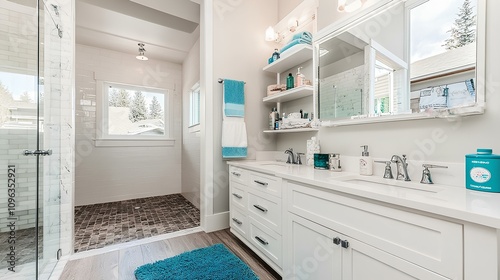Elegant functional design in a classic interior bathroom modern home stunning visuals bright environment inviting space