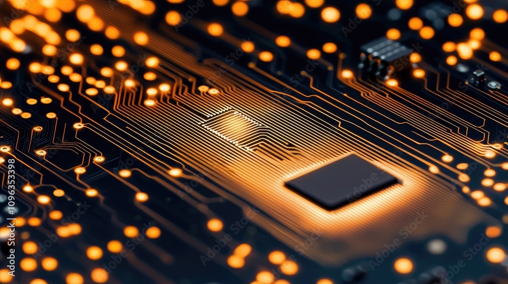 Innovative technology unveiled close-up of a circuit board modern workspace electronic components futuristic environment macro view digital advancements Innovative technology unveiled close-up of a circuit board modern workspace electronic components futuristic environment macro view digital advancements