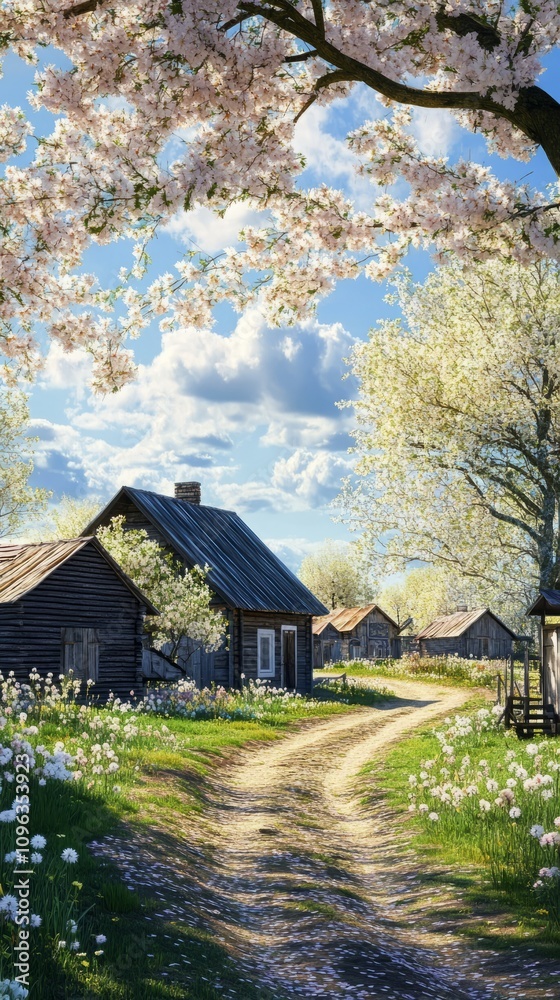 realistic photo of a beautiful village in summer realistic photo of a beautiful village in summer