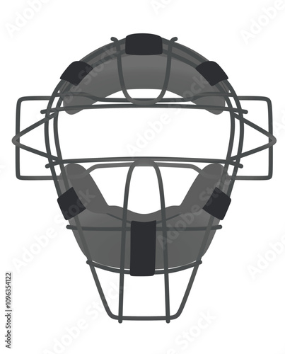 Baseball head facemask. vector illustration