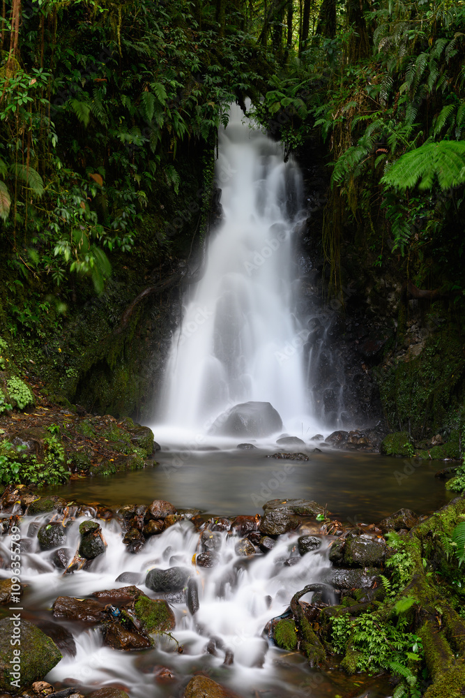 Obraz premium Air Terjun Ranamese Waterfall on Flores Island, East Nussa Tenggera, Indonesia