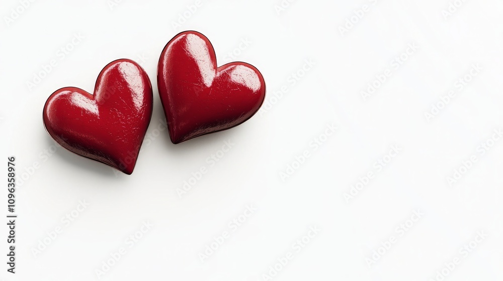 Two Red Hearts: A Symbol of Love and Affection Two Red Hearts: A Symbol of Love and Affection