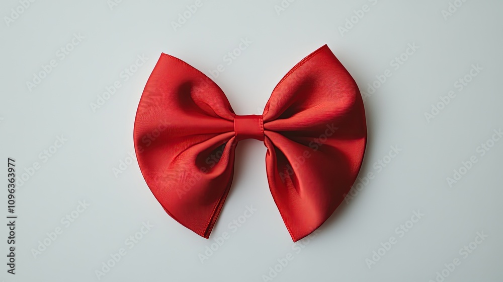 Large red fabric bow isolated on white background. Large red fabric bow isolated on white background.