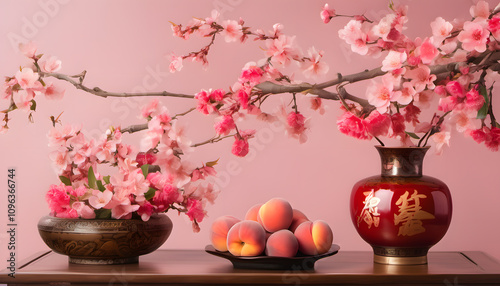 Lucky Peach Blossom Arrangement photo