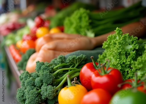 Les Français privilégient les produits locaux et bio issus de leurs marchés pour avoir un repas équilibré à base de légumes frais. photo