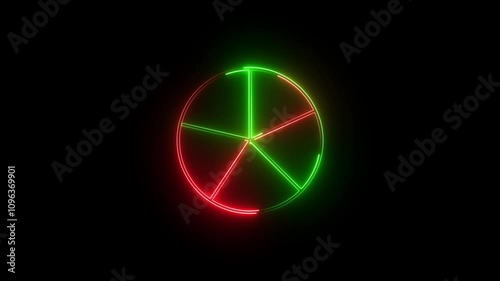 Wallpaper Mural Neon light glowing rainbow circle animation on black background. Neon Symbol on black background. Torontodigital.ca