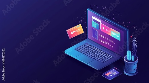 Wallpaper Mural Online Payment Concept with copy space Torontodigital.ca