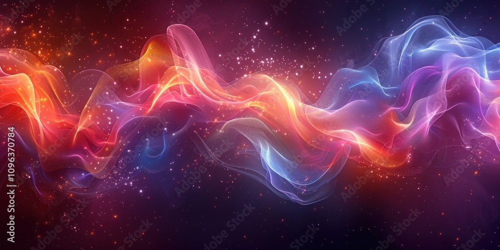 Abstract Cosmic Lights and Glowing Nebulas Abstract Cosmic Lights and Glowing Nebulas