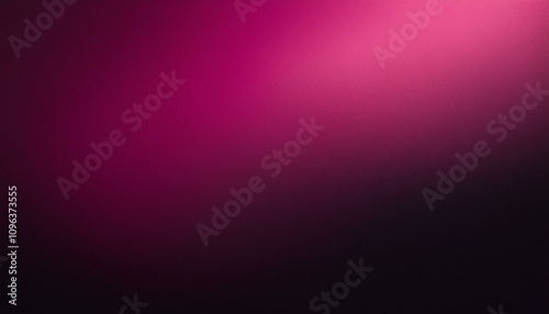 Abstract background, Dark magenta and black gradient background with light leak and grainy texture.