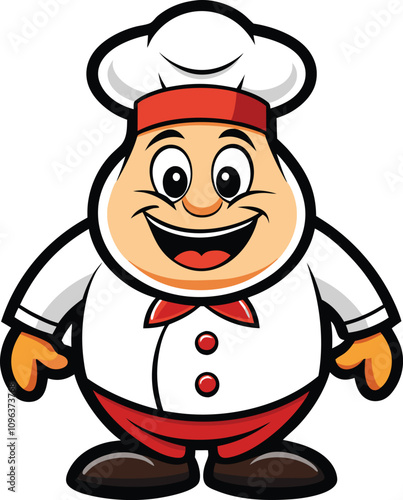 Jolly Chef Cartoon Character 