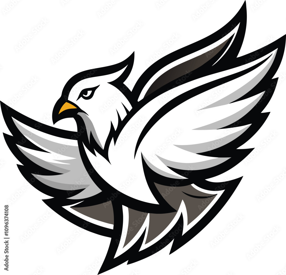 Fototapeta premium Soaring dove Mascot logo