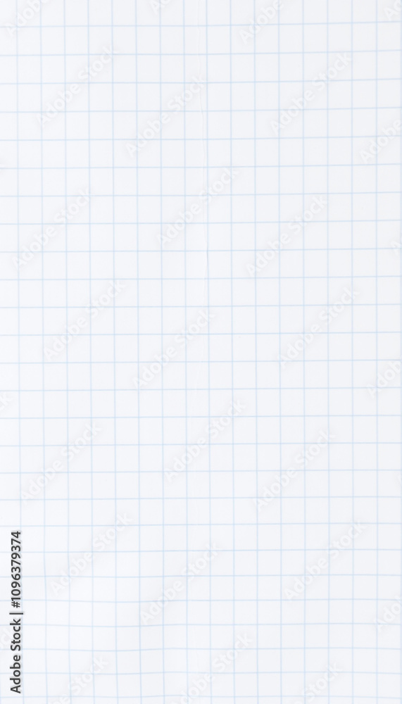 Squared paper grid notebook page with blank squares, perfect for math, technical, or business notes Squared paper grid notebook page with blank squares, perfect for math, technical, or business notes