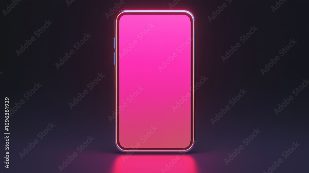 Anti tracking technology concepts. A sleek smartphone with a vibrant pink gradient display, set against a dark background, exuding a modern and stylish aesthetic. Anti tracking technology concepts. A sleek smartphone with a vibrant pink gradient display, set against a dark background, exuding a modern and stylish aesthetic.