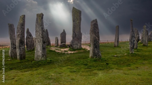 Standing Stones at Callanish with Dramatic Light