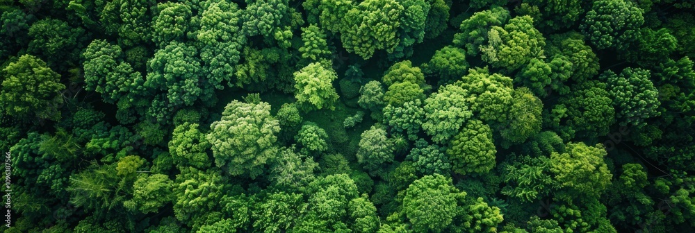 Aerial View of Lush Green Forest Canopy Aerial View of Lush Green Forest Canopy
