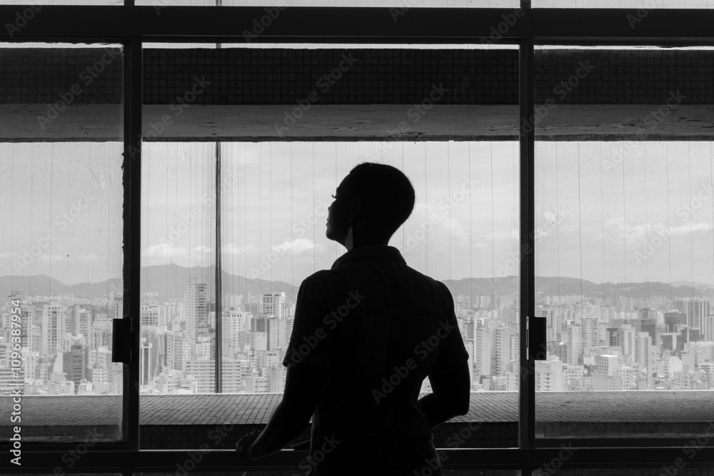 Fototapeta premium silhouette of a person