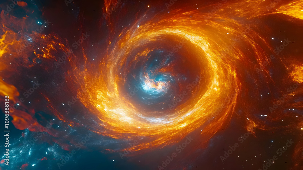 Obraz premium Swirling Cosmic Vortex of Light and Energy in the Universe
