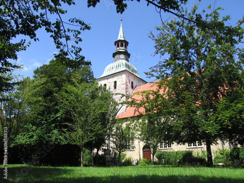 Kirchturm in Friedrichstadt in Schleswig-Holstein photo