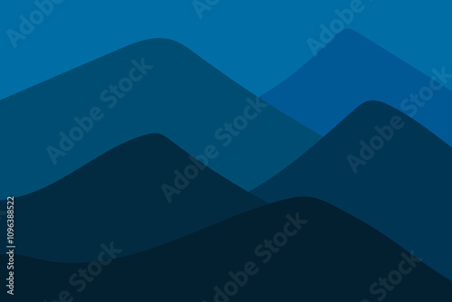 Abstract blue waves background template. Seamless background. Vector design.