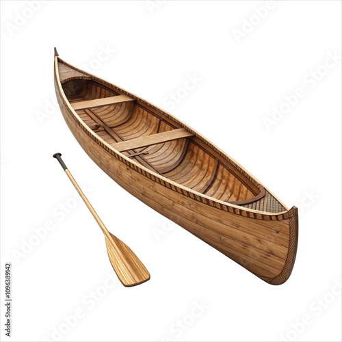 wooden-canoe-with-paddle-clipart