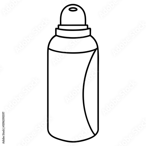 Deodorant Vector Black Icon.