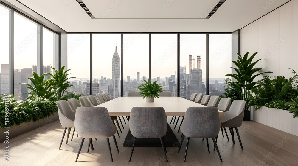 Fototapeta premium Modern Penthouse Office Meeting Room