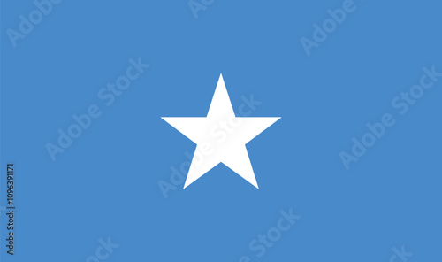 flag of Somalia - Africa outline graphic element Illustration template design
