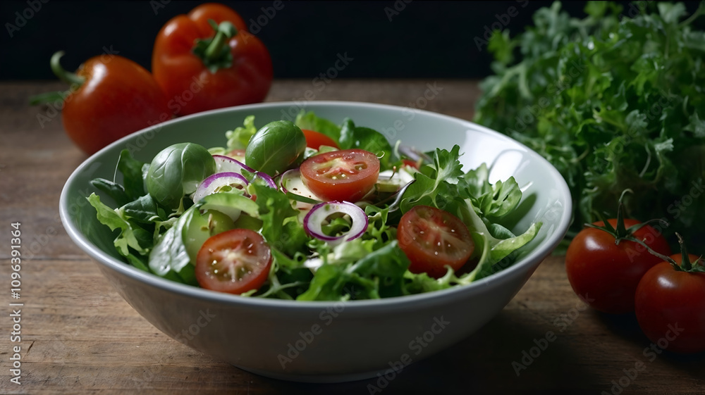 Fresh and healthy salad with mayonnaise in a bowl Fresh and healthy salad with mayonnaise in a bowl