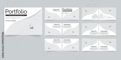 Architecture portfolio brochure template interior portfolio project portfolio