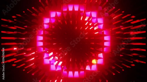 Red and pink and purple disco ball equalizer VJ loop background