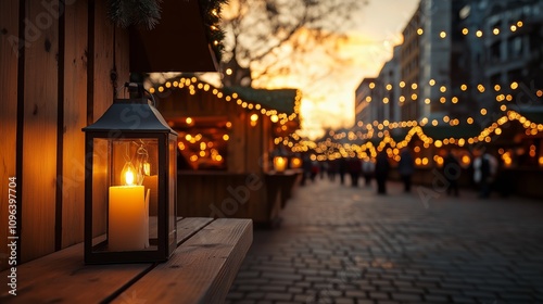Festive Christmas Market Square Fairy Lights