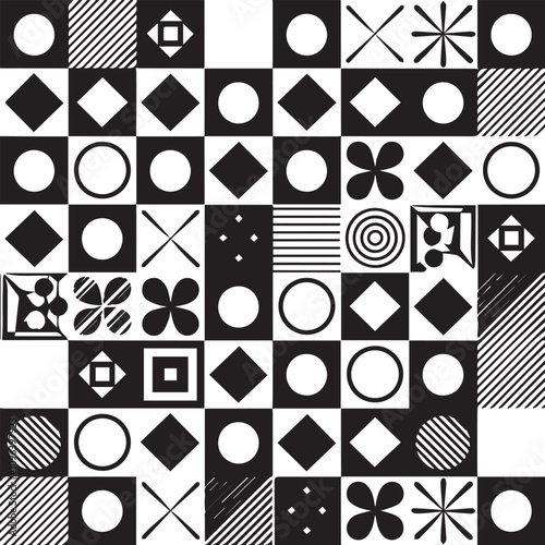 black and white seamless pattern
