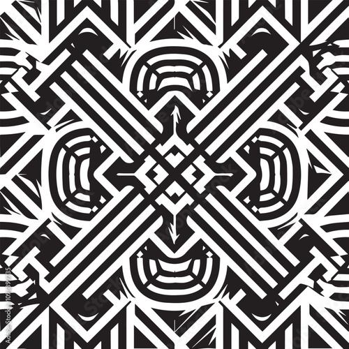 black and white seamless pattern