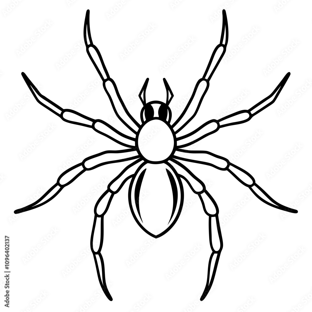 spider vector illustration isolated line art transparent background spider vector illustration isolated line art transparent background