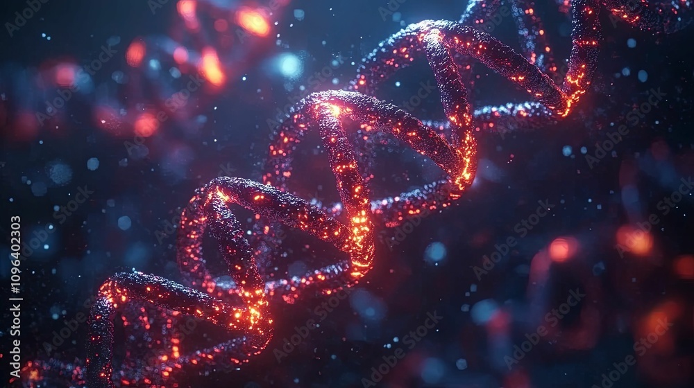 Glowing Embers Form A Spiral DNA Structure Glowing Embers Form A Spiral DNA Structure