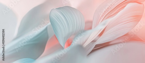 Delicate pastel flower petal closeup with soft focus and high key lighting for artistic backgrounds or design concepts