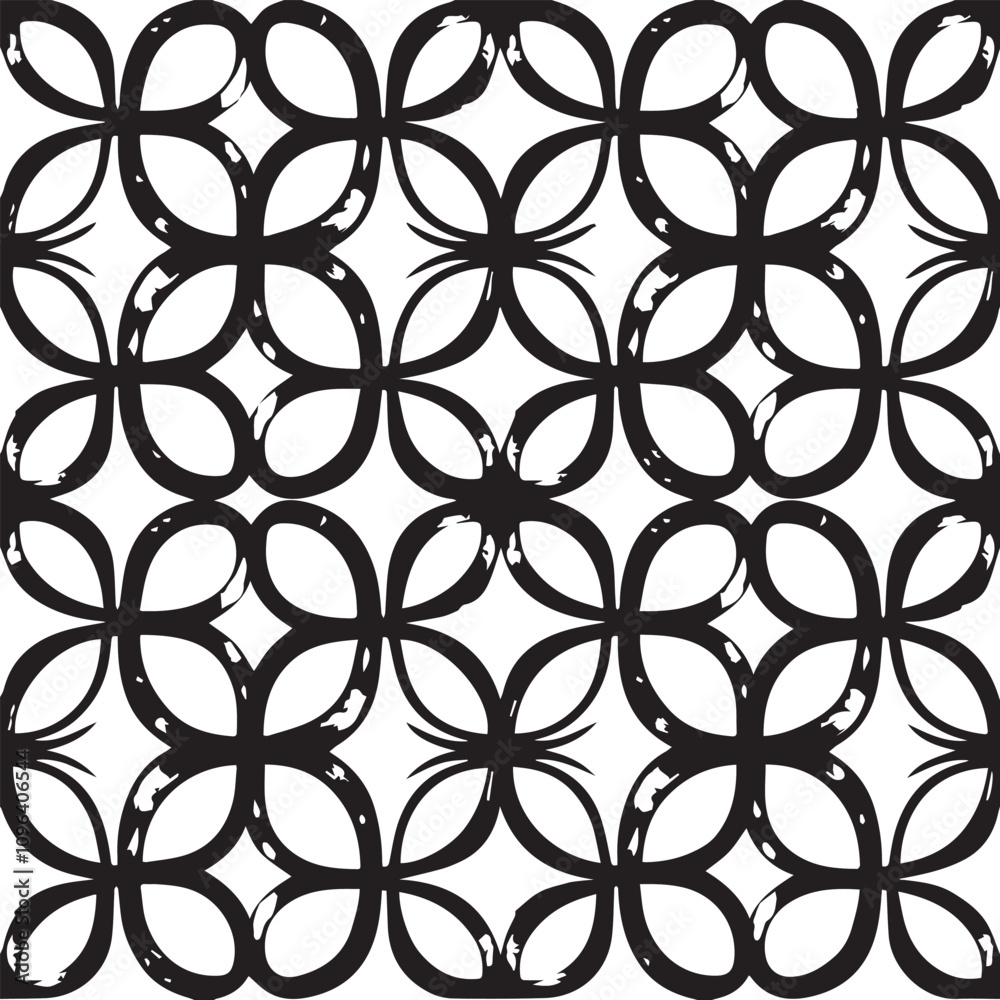 Fototapeta premium black and white seamless pattern