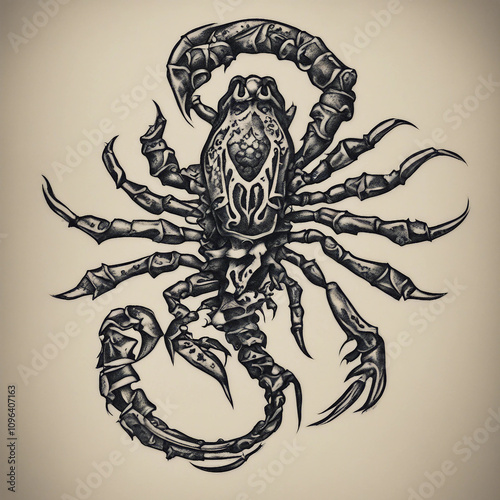 scorpion tattoo illustration