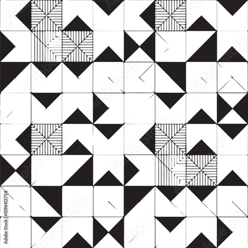 black and white seamless pattern