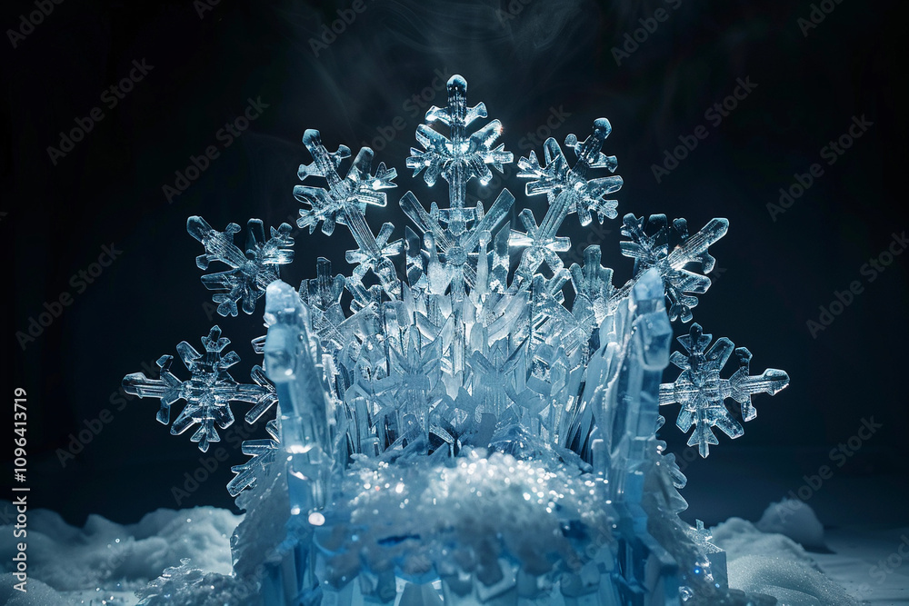 Obraz premium Fantastically throne of power of king or queen in throne room