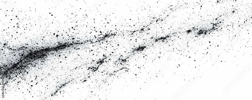 Obraz premium Abstract Black Ink Splashes on White Background