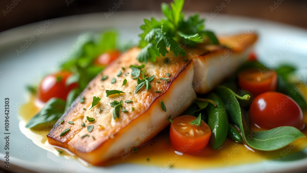 Snapper Fillet with Herbs and Vegetables Snapper Fillet with Herbs and Vegetables